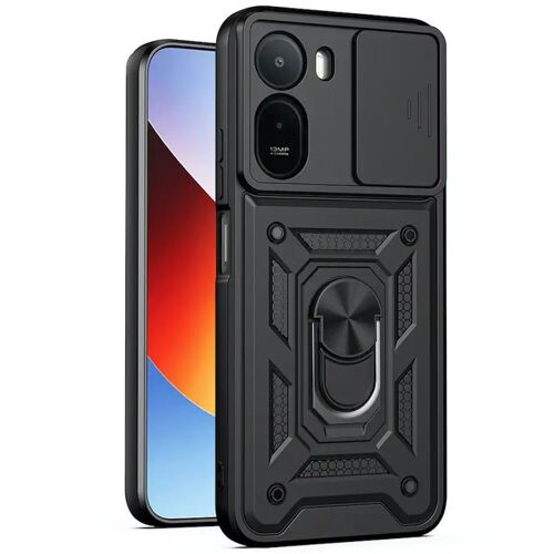 Coque pour Xiaomi Redmi A7 Pro - housse etui rigide anti choc + verre trempe - NOIR