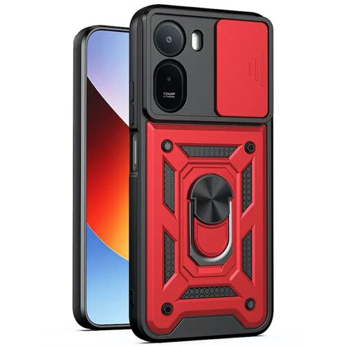 Coque pour Xiaomi Redmi A7 Pro - housse etui rigide anti choc + verre trempe - ROUGE