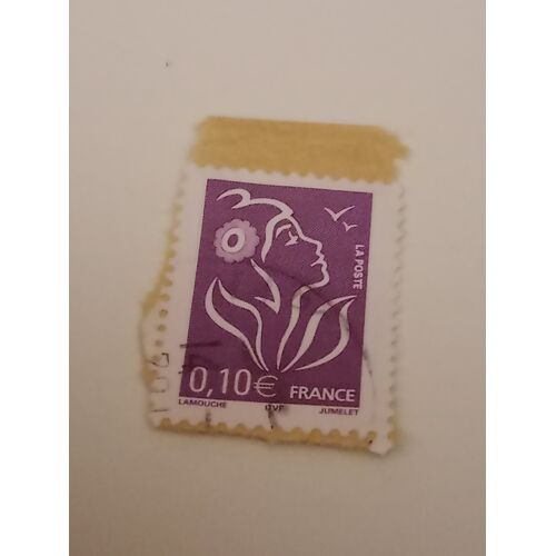Timbre France Oblitéré Yvert N° 3732 Marianne De Lamouche 0,10 Violet Rouge 2005 Rt