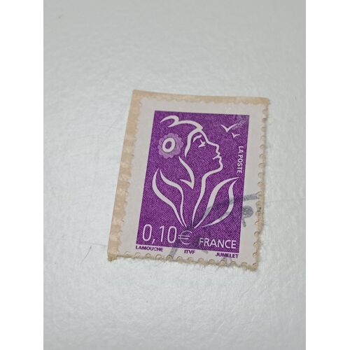Timbre France Oblitéré Yvert N° 3732 Marianne De Lamouche 0,10 Violet Rouge 2005 W