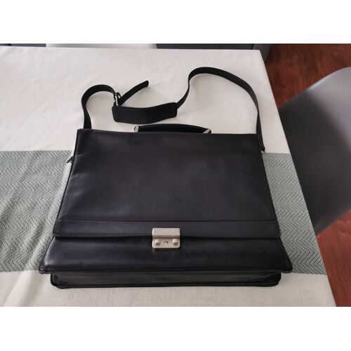 Serviette porte-documents Le Tanneur en cuir noir