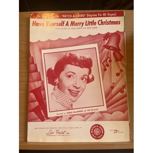 Martin Blane Have Yourself A Merry Little Christmas Partition Chant Piano Feist