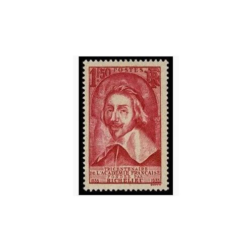 Tricentenaire De L'Académie Française : Effigie Du Cardinal De Richelieu Année 1935 N° 305 Yvert Et Tellier Luxe