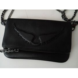 Pochette Rock Zadig&voltaire cuir noir