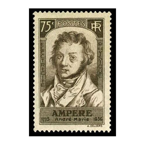 Centenaire De La Mort D'André-Marie Ampère : Portrait Par Louis Bailly Année 1936 N° 310 Yvert Et Tellier Luxe