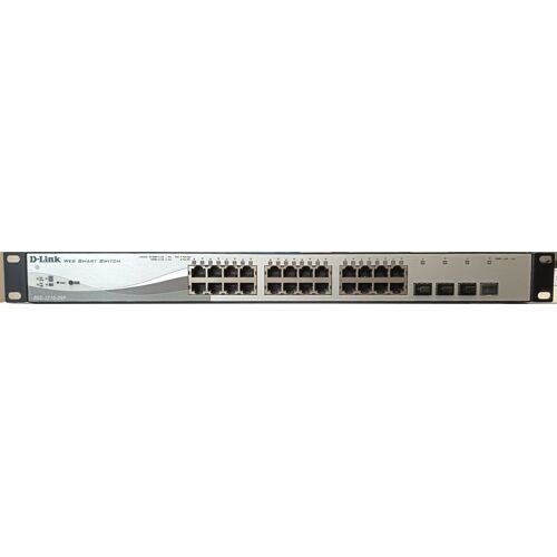 D-Link Web Smart DGS-1210-28P - Commutateur - Géré - 24 x 10/100/1000 (PoE) + 4 x Gigabit SFP - de bureau, Montable sur rack - PoE