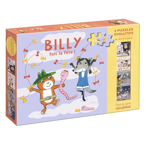 Billy Fait La Fete /4 Puzzles Evolutifs