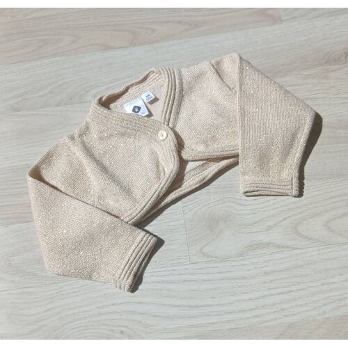 Gilet Beige Paillettés Bébé Fille