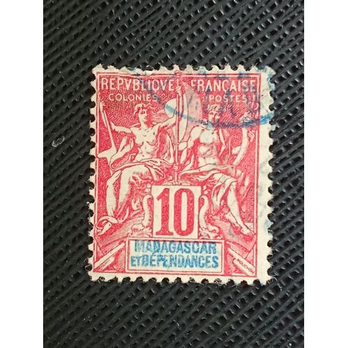 Timbre Madagascar Y T 43 Type Groupe, Navigation Et Commerce 1900 (090610 )