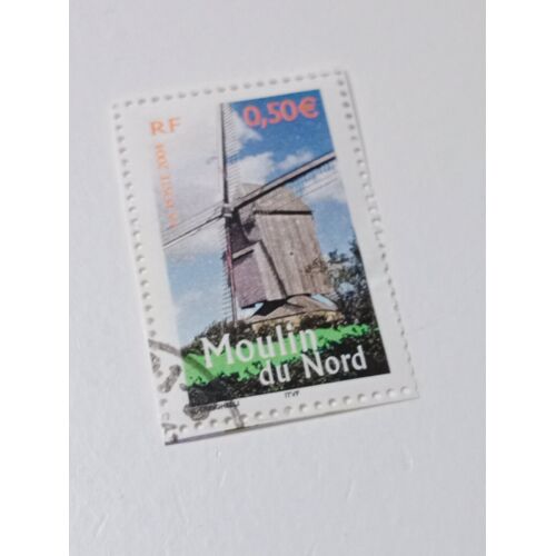 Timbre France Oblitere 0,50 Yvert N° 3706 Moulin Du Nord De 2004