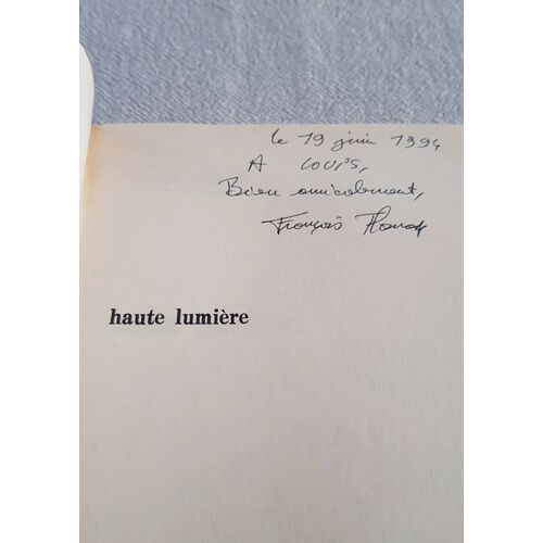 Livre Dédicacé Haute Lumière Première Édition