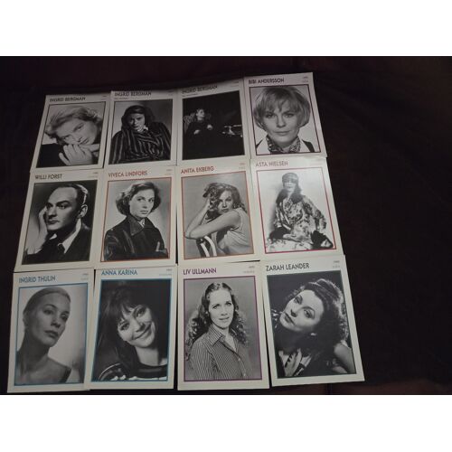 Lot Cinéma – 10 Portraits De Stars Scandinaves + Fiches Films Ingrid Bergman