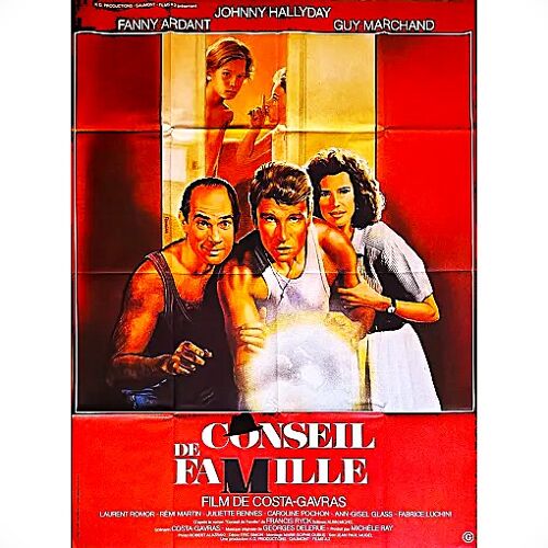 *** Conseil De Famille - Affiche De Cinéma Pliée - Format 120x160 Cm - De Costa-Gavras - 1986 -Hallyday, Fanny Ardant, Guy Marchand - Trs Bon Tat - Mondia Relay ***