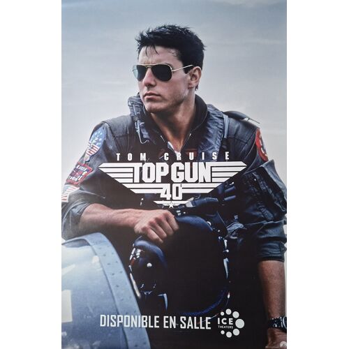Top Gun / Affiche Cinéma Originale 40x60 Cm Roulée. Tom Cruise - 40e Anniversaire - Année 2026