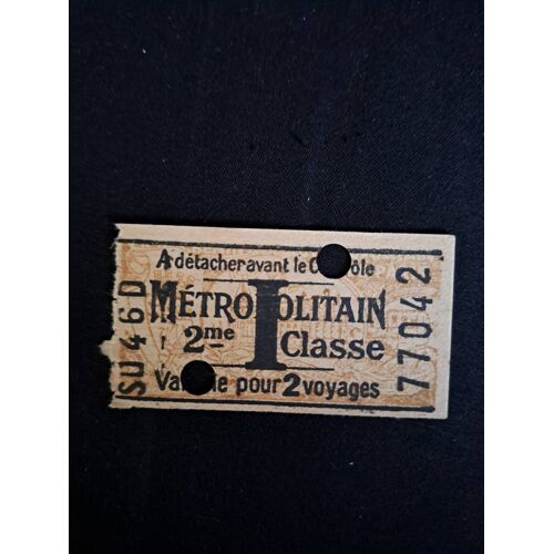 Ticket Du Metropolitain
