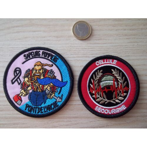 Lot Écussons Sapeurs Pompiers Insignes Collection Secourisme