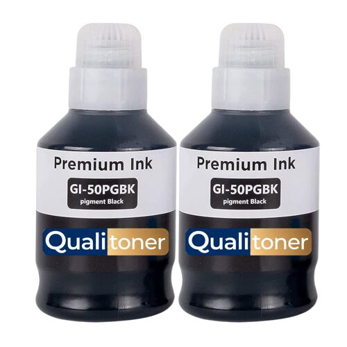 Recharge d'encre GI-50 GI-51 GI-40 GI-41 compatible pour Canon Noir Pack 2 135 ml 3386C001 4529C001 3385C001 4528C001
