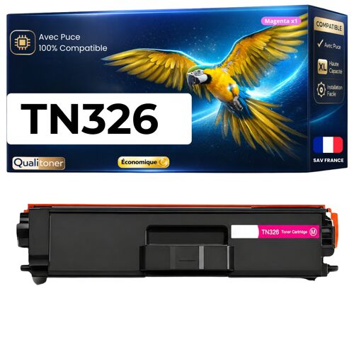 TN321 TN-321 TN326 TN-326 Toner Magenta compatible pour Brother DCP 9055CDN HL 4140CN 4150CDN avec puce rendement 3500 pages