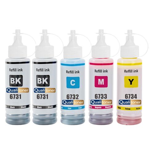 compatible pour Epson T6731 T6732 T6733 T6734 Pack 5 x 70 ml haute capacité