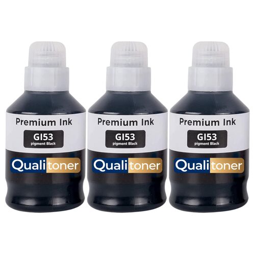 Pack 3 Recharge encre GI-53BK compatible pour Canon PIXMA G550 G650 Noir Haute capacité 3800 pages