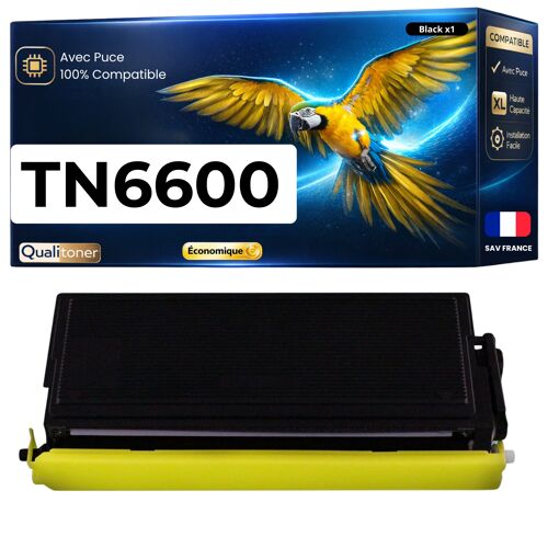 TN6600 TN-6600 Toner compatible pour Brother Noir Haute capacité avec puce Rendement 6000 pages