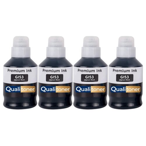 Pack 4 Recharge encre GI-53BK compatible pour Canon PIXMA G550 G650 Noir Haute capacité 3800 pages