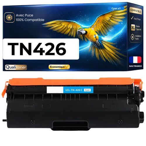 TN426 TN-426 compatible pour Brother HL-L8260CDW HL-L8360CDW MFC-L8690CDW toner Cyan avec puce 4000 pages haute capacité
