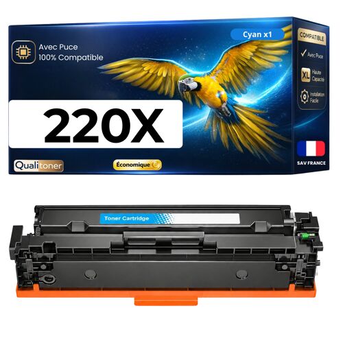 W2201X 220X Toner Cyan compatible pour HP 4202dn 4202dw 4302dw 4302fdw haute capacité avec puce 5500 pages laser couleur