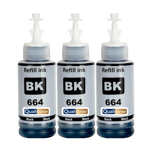 compatible pour Epson 6641 C13T66414A T6641 Noir Pack 3 4000 pages