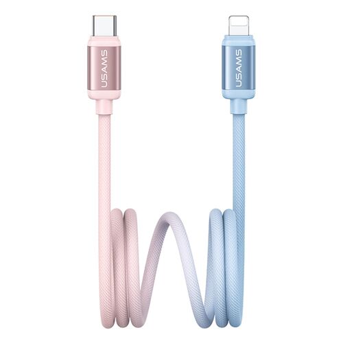 Câble Lightning - Alliage d'Aluminium, Aluminium, Bleu, Rose, 30W