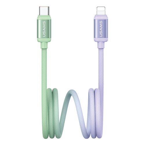 Câble Lightning - Alliage d'Aluminium, Aluminium, Vert, Violet, 30W