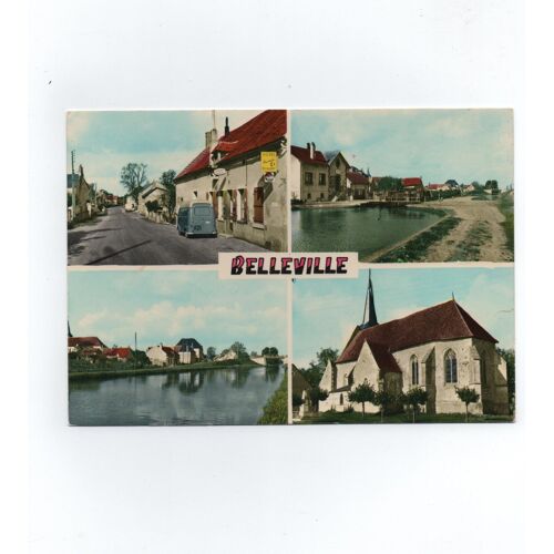 Belleville - 18 (Cher) - Carte Postale Quatre Vues, Années 70.