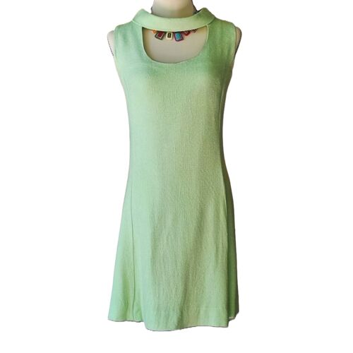 Robe Jane Aubert Vintage Taille 36 Vert Amande Doublée