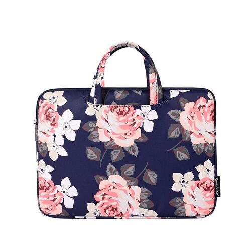 Sacoche Ordinateur Portable Blanche Motif Rose 12 Pouces Résistante Étanche Bleu YONIS
