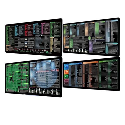 Tapis De Souris Bureau Antidérapant Avec Raccourcis Clavier Pour Productivité YONIS