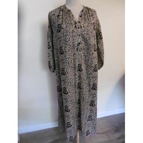 Goa Robe Longue D Été Coton Fin Imprimé Cachemire Floral T 44