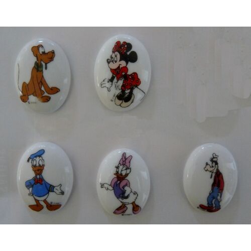 5 Fèves De La Série Médaillons Mickey (1991)