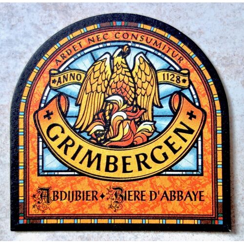 Ancien Sous Bock Biere D'Abbaye Grimbergen. Aigle Sur Dessin . Anno 1128. Ardet Nec Consumitur.