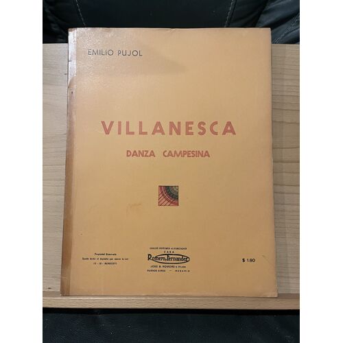 Emilio Pujol Villanesca Danza Campesina Partition Guitare Romero Fernandez