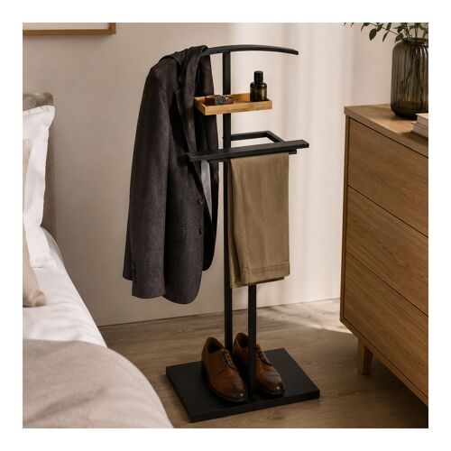 Valet de Chambre Design "Bambou" 114cm Noir