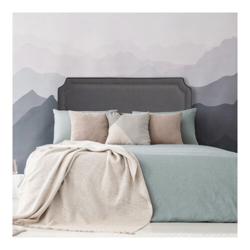 Tête de Lit Design en Tissu "Selena" 140cm Gris