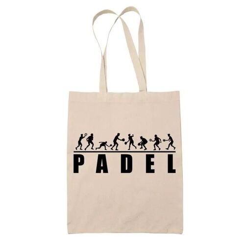 Tote-bag Padel Logo Typographique - Sac pour Fan de Sport, Cadeau Fête des Pères, Noël ou Anniversaire Homme