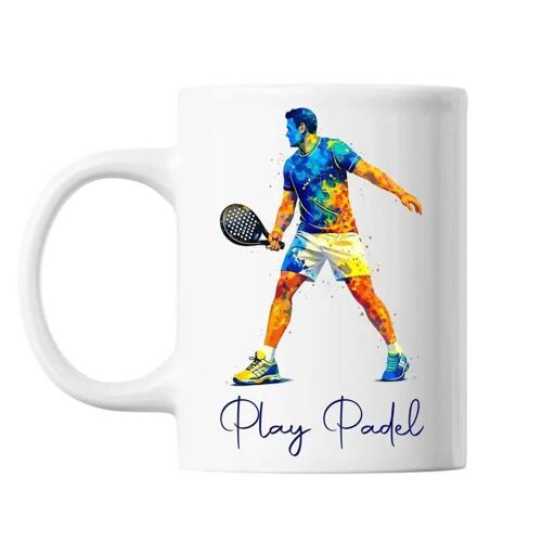 Mug Play Padel Homme - Tasse En Céramique Padel, Idée Cadeau Homme Pour Anniversaire Ou Noël