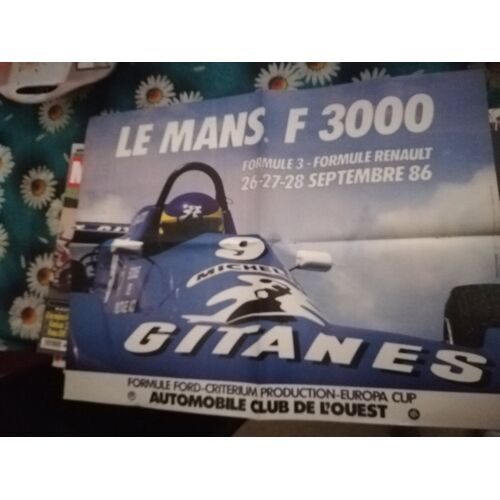 Poster Formule 3000 Le Mans 1986