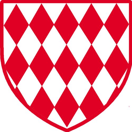 Blason Monégasque Des Grimaldi - 15cm - Sticker/Autocollant