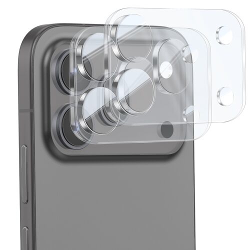 Lot de 2 Protection Caméra Arrière pour Honor 600 Pro en Verre Trempé Incurvé 3D Transparent