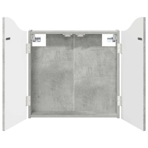 vidaXL Cabinet pour cible Gris béton 56 x 12 x 63 cm Bois d'ingénierie