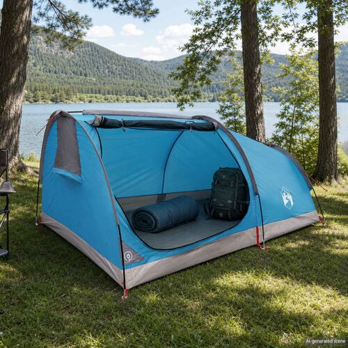 Vidaxl Tente De Randonnée Imperméable 2 Personne Bleu