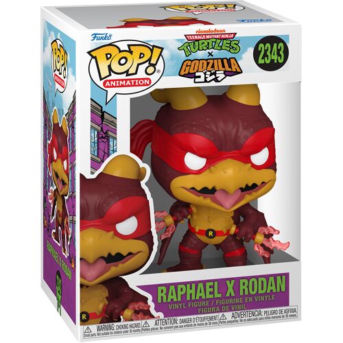Figurine Funko Pop! N°2343 | Tortues Ninja X Godzilla | Raphael X Rodan