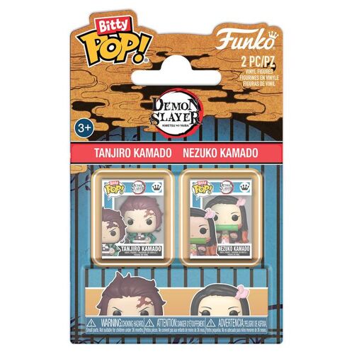 Figurine Funko Pop - Demon Slayer - Tanjiro Kamado & Nezuko Kamado - Pack Bitty Pop (93996)